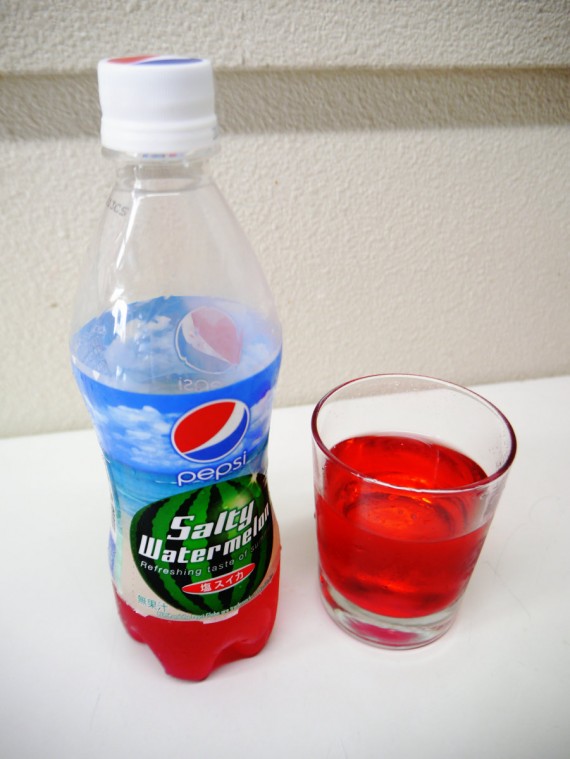 Pepsi Salty Watermelon to cool down on a sunny afternoon in Japan pepsi salty watermelon 3 570x759