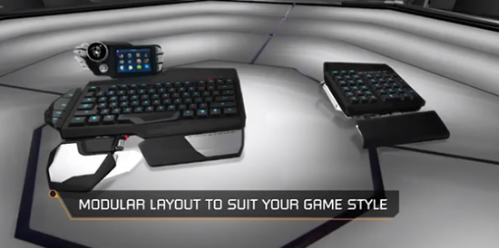 Mad Catz unveils S.T.R.I.K.E.7. with a built in touchscreen and interchangeable modules keyboard