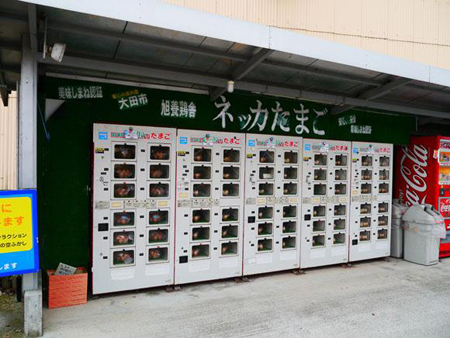 Egg vending machines in Japan work as mechanical chickens that feed on coins egg vending machine