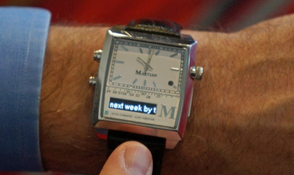 Martian Watches send voice commands to Apple and Android smartphones martian smart watch 590x352