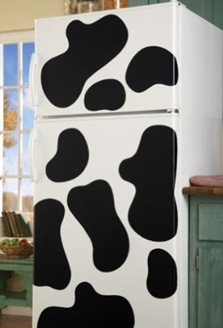 Vinyl Cow Spot Removable Wall Decals Will Make Your Fridge Look Yummier Vinyl Cow Spot Removable Wall Decals