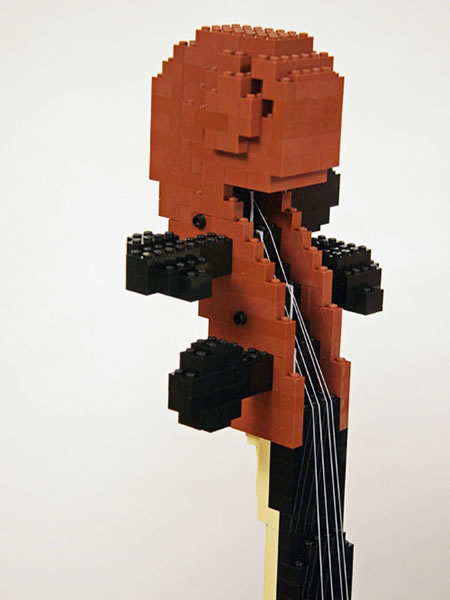 Life sized Cello made from Lego